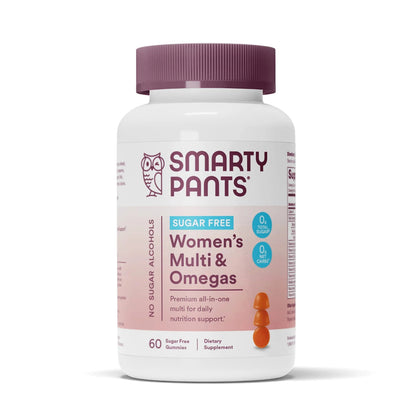 SmartyPants Women's Multivitamin Gummies, Sugar Free: Biotin, Methylfolate, Omega 3 (ALA), Vitamin D & Teen Guy Multivitamin Gummies: Omega 3 Fish Oil (EPA/DHA), Vitamin D3, C, Vitamin B12, B6 SmartyPantsBuy Supplements Australia