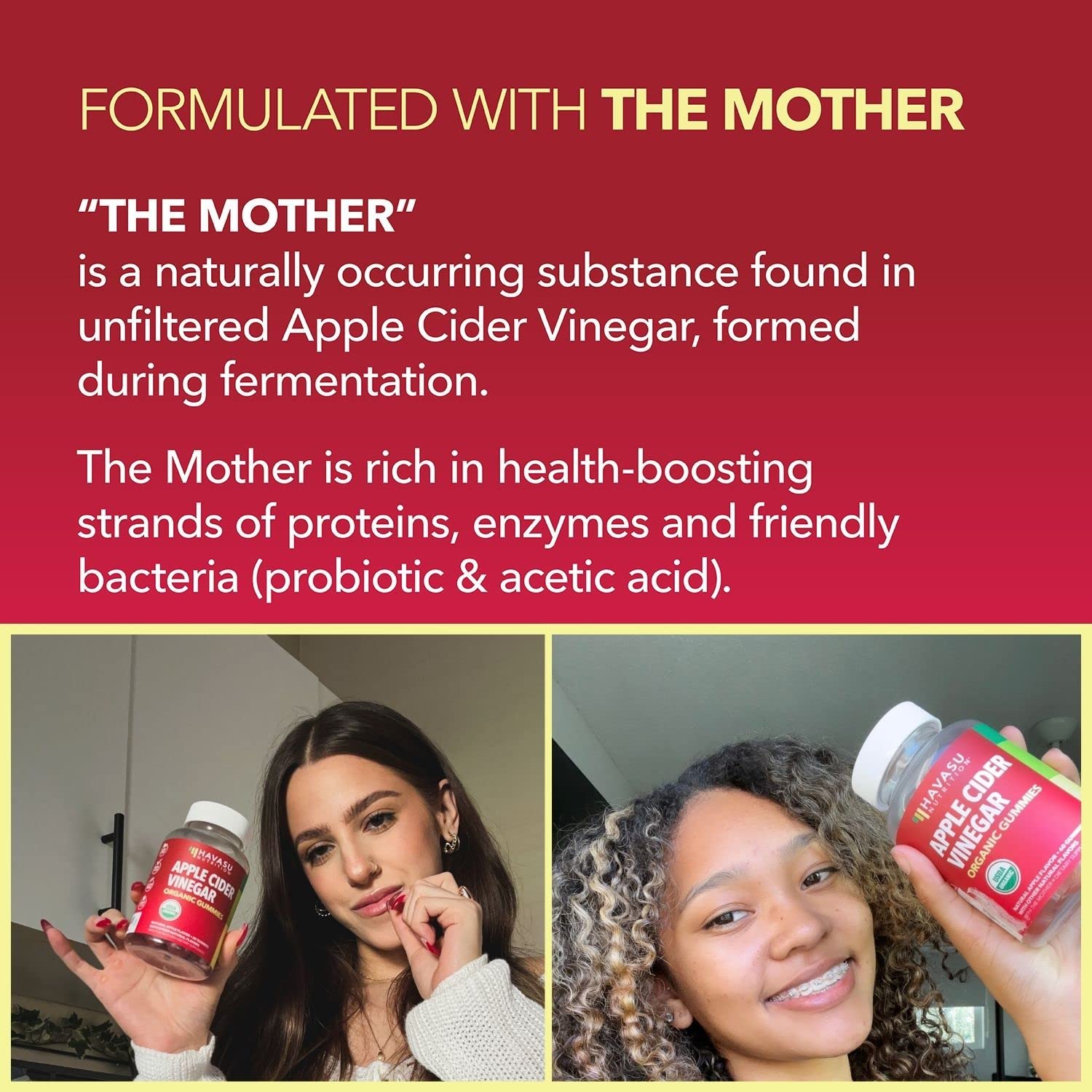 Organic Apple Cider Vinegar Gummies Detox | The Mother Enzyme | ACV Gummy HAVASU NUTRITIONBuy Supplements Australia