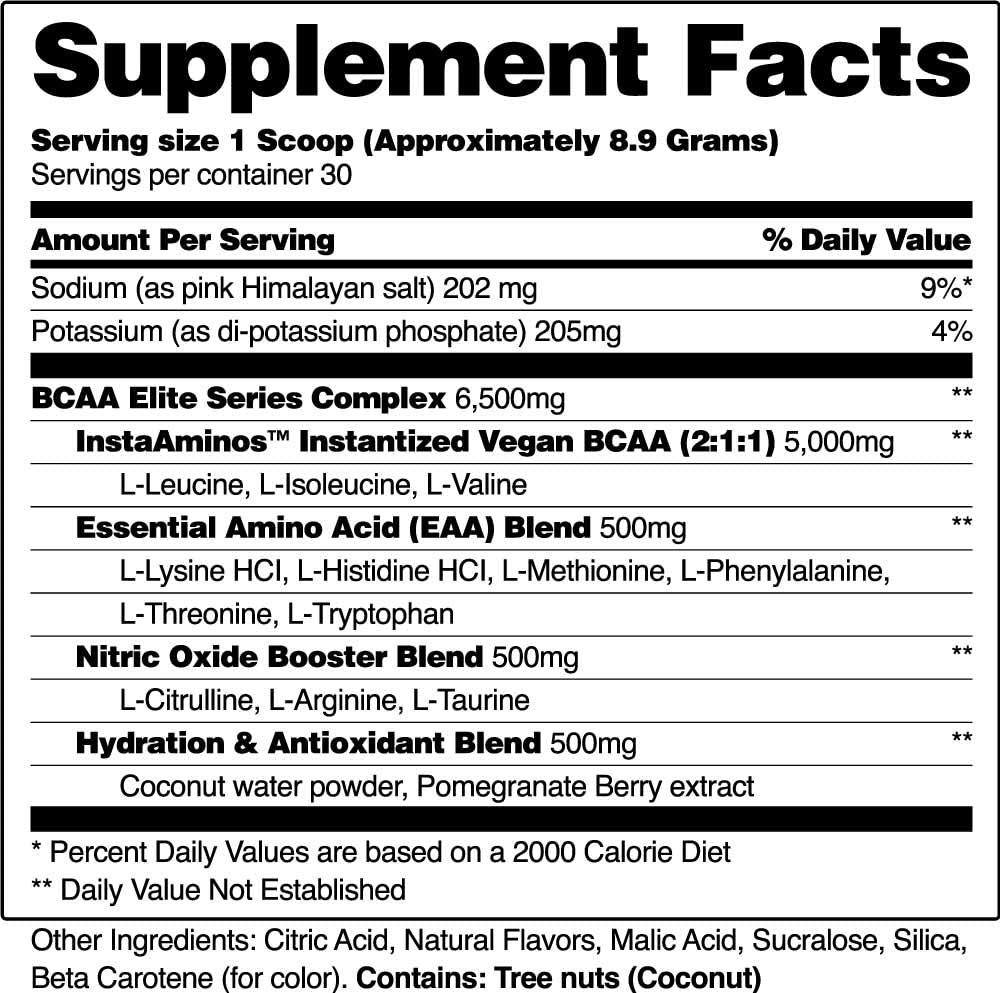 Snap Supplements Nitric Oxide Booster and BCAA Powder