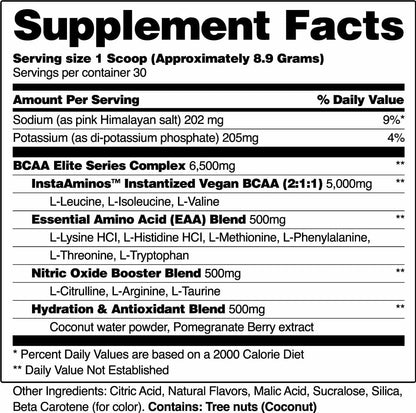 Snap Supplements Nitric Oxide Booster and BCAA Powder
