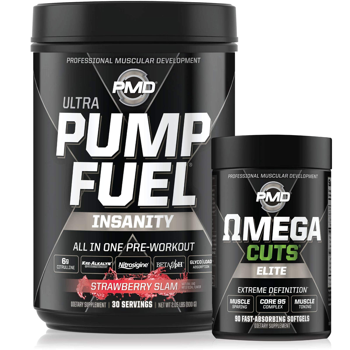 PMD Sports Ultra Pump Fuel Insanity - Pre Workout - Strawberry Slam (30 Servings) Sports