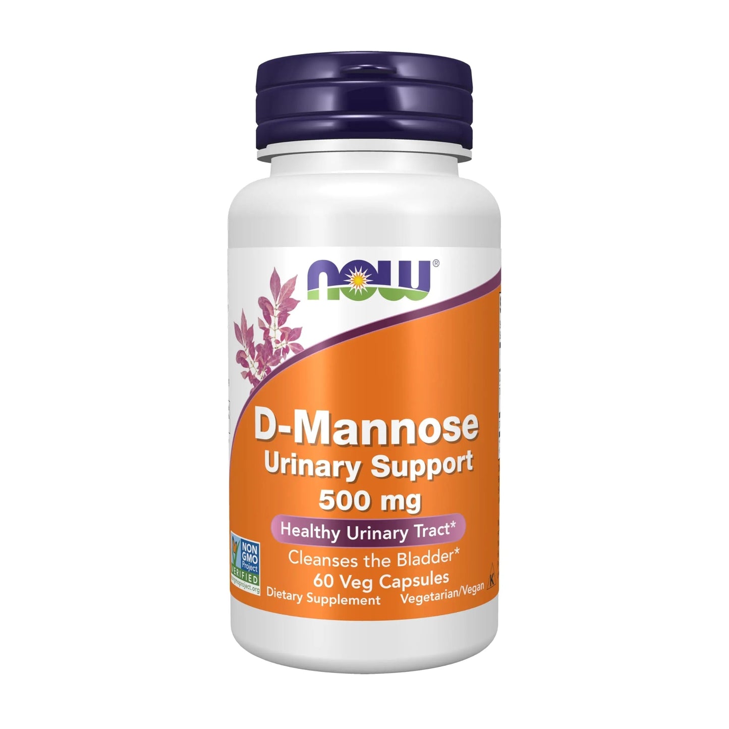 Now Foods Supplements, D-Mannose 500 mg, Non-GMO Project Verified, Healthy Urinary Tract*, 60 Veg Capsules NOW FoodsBuy Supplements Australia