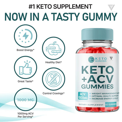 (2 Pack) Keto Genesis Keto ACV Gummies Advanced Weight Loss, Ketogenesis Keto FyvusBuy Supplements Australia