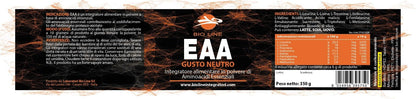 Laboratori Bio Line - EAA Essential Amino Acid Powder with Branched Amino Acids BCAA 2 1 1 (350 g) Pre-Workout, Intra Workout or Post Workout, for Muscle Mass (Neutral)
