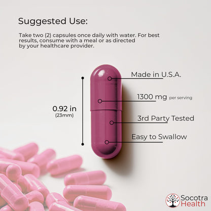 Socotra Health Beet Root Capsules - Made with Premium Organic Beetroot Powder for Heart Health, Circulation, Energy and Stamina Support - Non-GMO, Gluten-Free - 60 Vegan Capsules