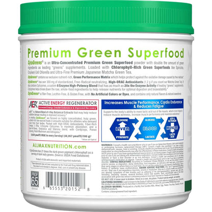 ALLMAX Naturals CytoGreens Super Greens Powder, Premium Green Superfood with Greens, Superfoods, Daily Greens Supplement, Acai Berry Green Tea, 60 Servings ALLMAXBuy Supplements Australia