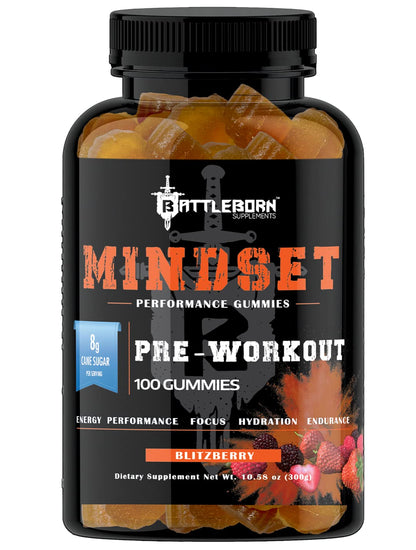 Mindset Dietary Supplement Gummies for Energy and Performance | Naturally Flavored