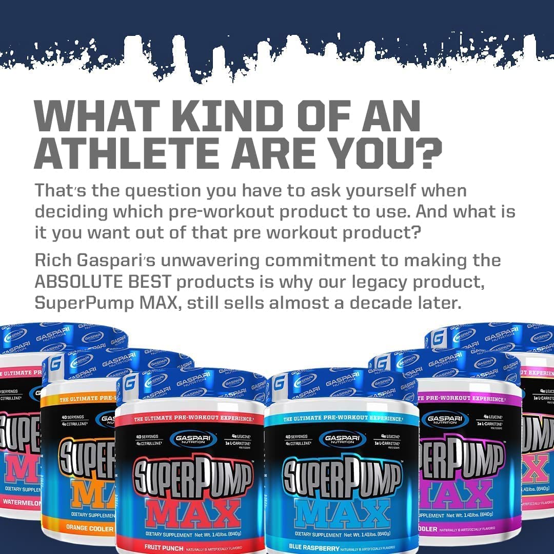 Gaspari Nutrition SuperPump Max Blue Raspberry Ice - 1.41 lbs