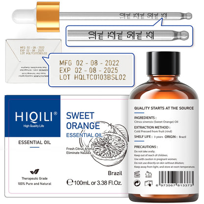 HIQILI Sandalwood Essential Oil and Sweet Orange Essential Oil, 100% Pure Natural for Diffuser - 3.38 Fl Oz HIQILIBuy Supplements Australia