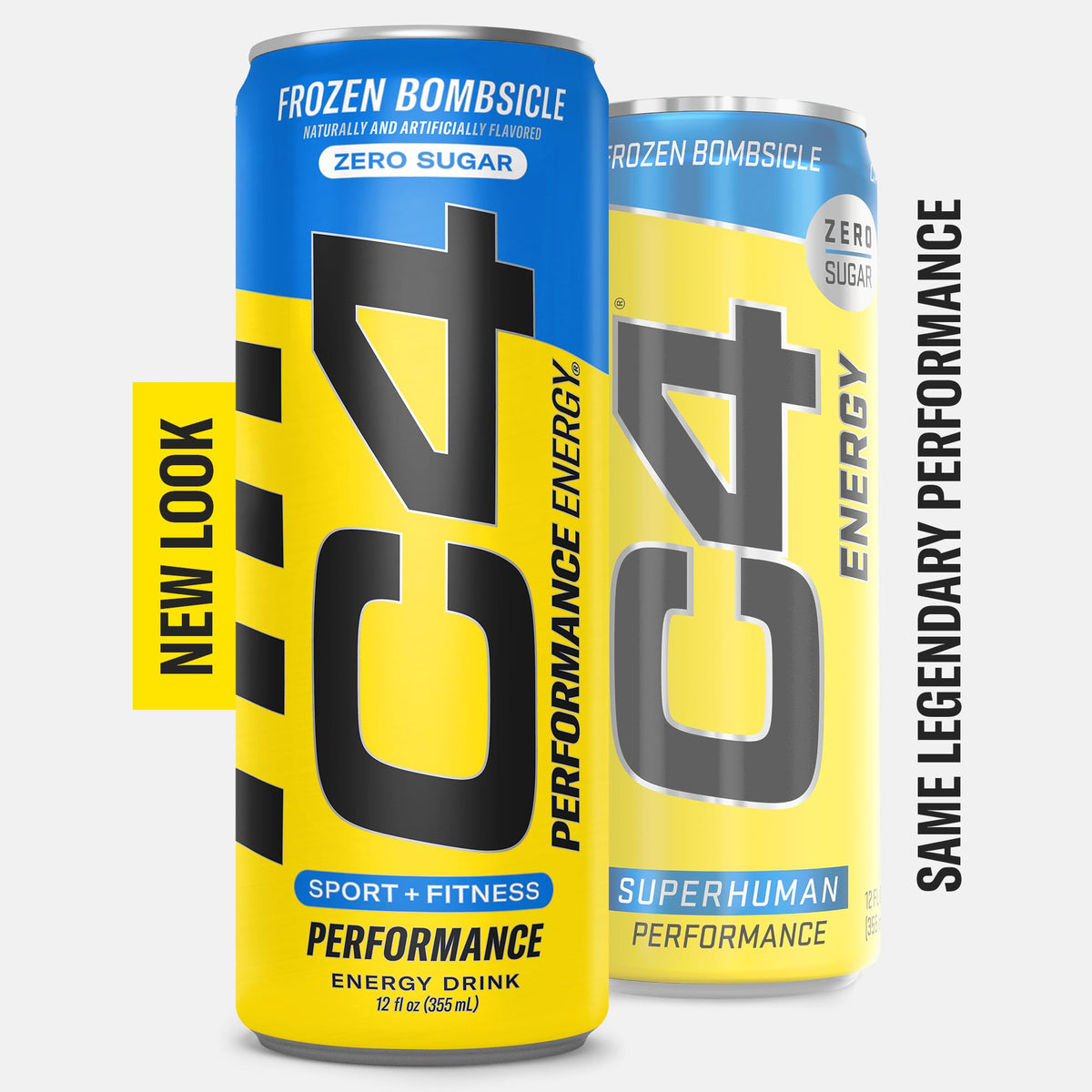 C4 Energy Drink 12oz (Pack of 24) - Frozen Bombsicle - Sugar Free Pre Workout Performance Drink with No Artificial Colors or Dyes