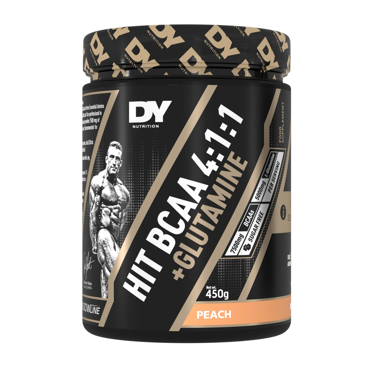 DY Nutrition Hit BCAA 4:1:1 + Glutamine (450g) Peach Amino Acids Amino Acid Mix