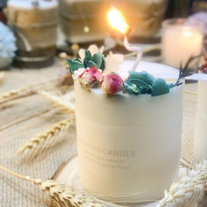 Natural Soy Scented Pillar Candles with Glass, Classic 10 oz Luxury Non Toxic White Bathroom Candle uniqiconBuy Supplements Australia