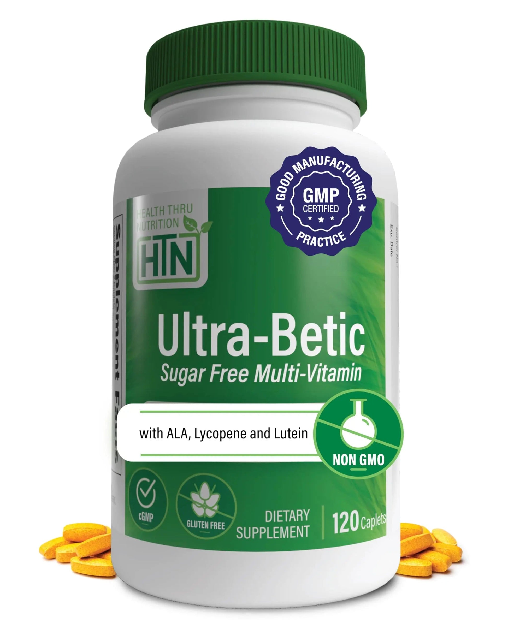 Health Thru Nutrition Ultra-Betic Multivitamin 120 Count | Supports Nerve, Vision, Energy | with ALA, Lycopene | Health Thru NutritionBuy Supplements Australia
