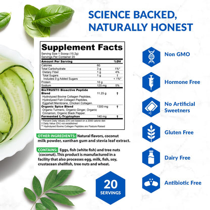 BioTrust Collagen Powder with Turmeric – 5 Types (I, II, III, V, X) + Turmeric BioTrustBuy Supplements Australia