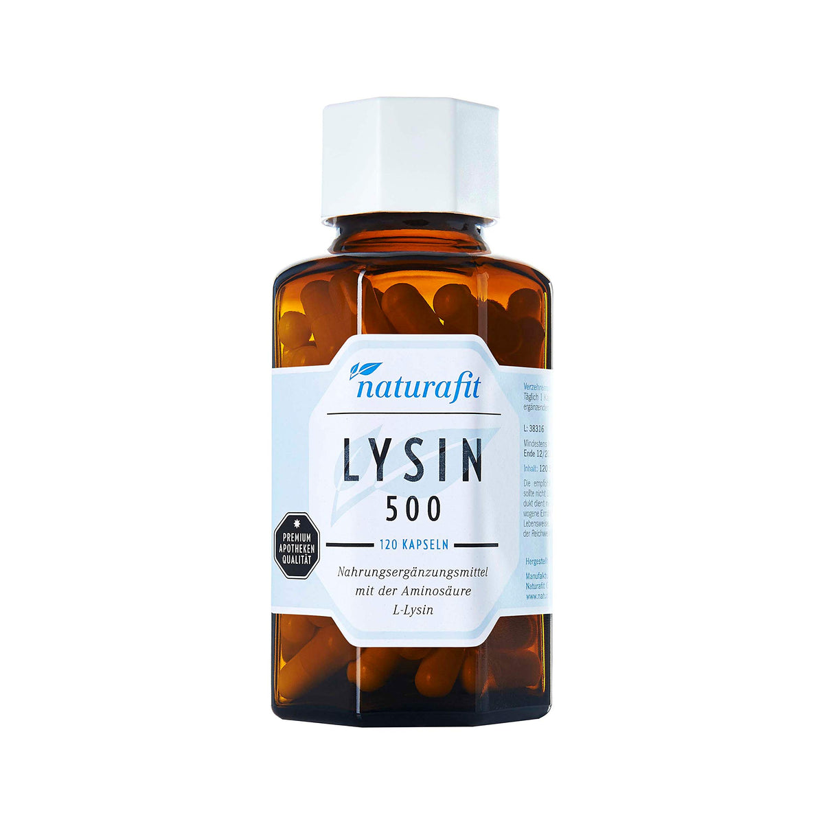 naturafit Lysine 500 Capsules, Pack of 120 Capsules