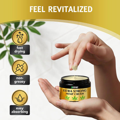 5kind Extra Strong Hemp Cream 6.76 fl oz - Maximum Strength - Natural Topical Cream - Muscle Rub for Lower Back, Joints, Neck, Knees, Shoulders 5kind clinical skincareBuy Supplements Australia