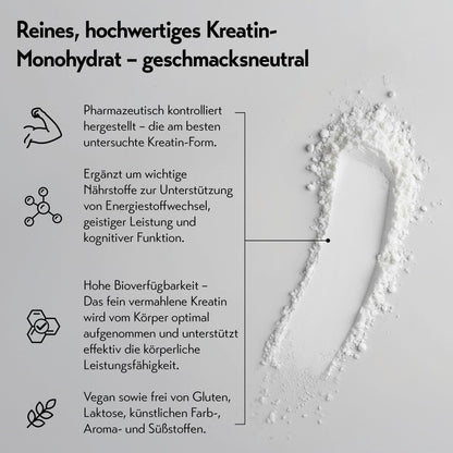 pureSGP® Creatine Monohydrate Powder [360g] - Premium Creatine in Pharmacy Quality from Germany for Performance & Everyday Use - Tasteless, High Bioavailability