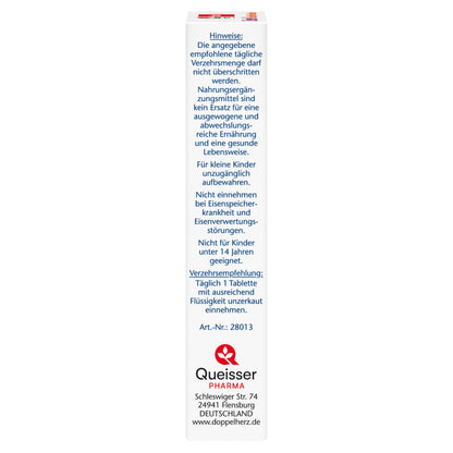 Doppelherz Iron + C + Histidine + Folic Acid | Folic acid as a contribution to normal blood formation - vitamin C increases iron absorption - 30 mini tablets
