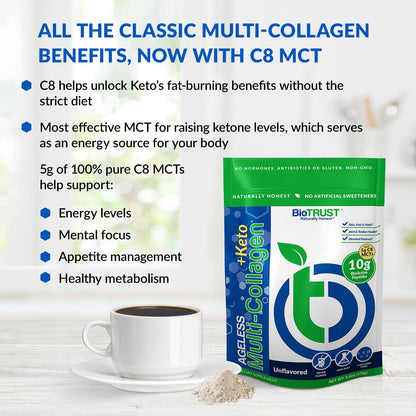 BioTrust Multi-Collagen Protein Powder + Keto MCT Oil – 5 Collagen Types Plus 100% BioTrustBuy Supplements Australia