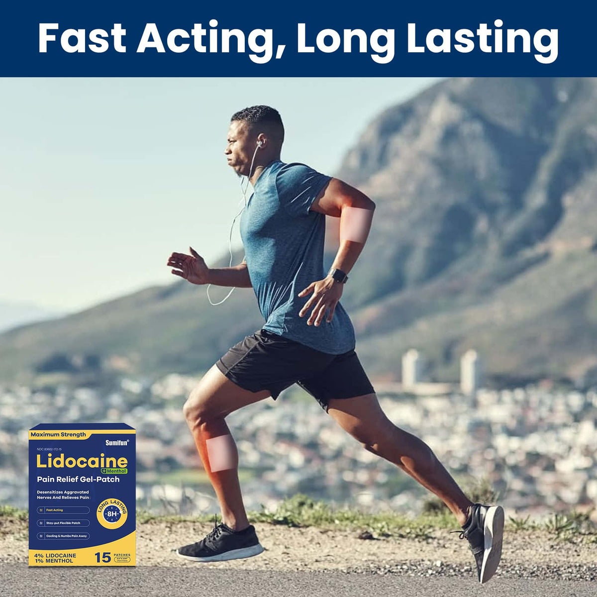 Sumifun 4% Lidocaine Patches Plus 1% Menthol - 30 Counts Maximum Strength OTC Pain Relief Patches for Back Ache Stiff Neck Joint Pain Muscle Soreness Topical Analgesic SumifunBuy Supplements Australia