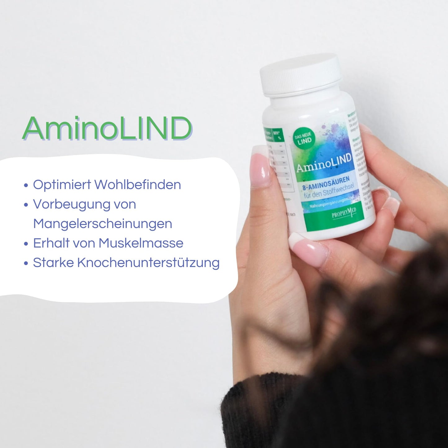 AminoLIND - Premium Essential Amino Acids to Support Fitness and Wellbeing - 60 Capsules