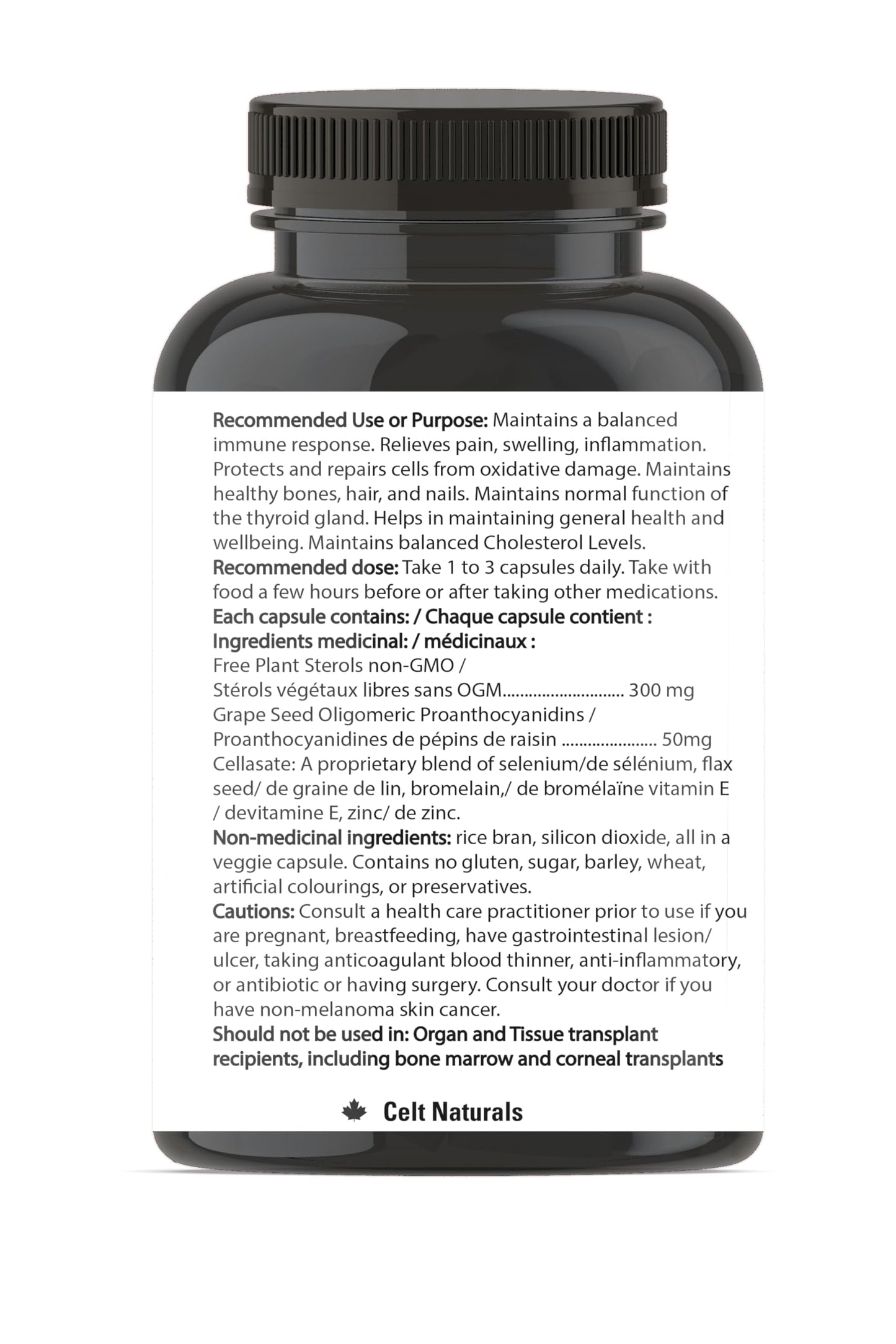 Celt Immunocare 60 v-caps - Potent Seasonal Allergy Blend - Adult Immunity Support - Cholesterol Modulator - Plant Sterols Ultra Strength - 7 Key Immunity Enhancing Ingredients Celt Immuno-CareBuy Supplements Australia