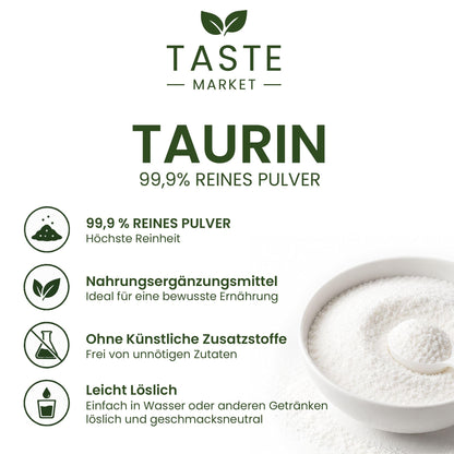 200 g Taurine Powder - Choice of Sizes - No Additives - 99.9% Pure - Muscle Building - Amino Acid Powder