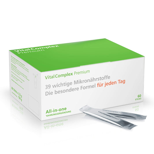 VitalComplex Premium - 39 Micronutrients All-in-One Everyday | With B vitamin complex, minerals, trace elements, amino acids, omega-3 and plant substances - for everyday life and longevity