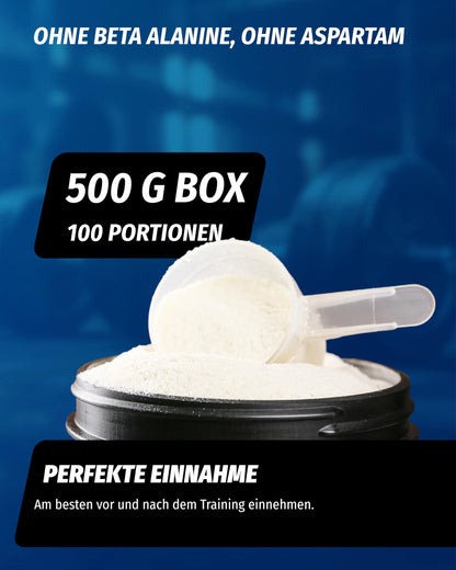 All Stars Creatine Monohydrate Powder High Dose 500 g Vegan | 100% creatine monohydrate 5000 mg per daily ration, without added sugar and artificial additives, lactose and gluten free