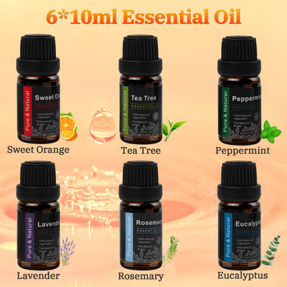 Comfynest Colorful Flame Fire Fireplace Diffuser with 6 Essential Oils Set, Ultrasonic 200ml Essential Oil ComfynestBuy Supplements Australia
