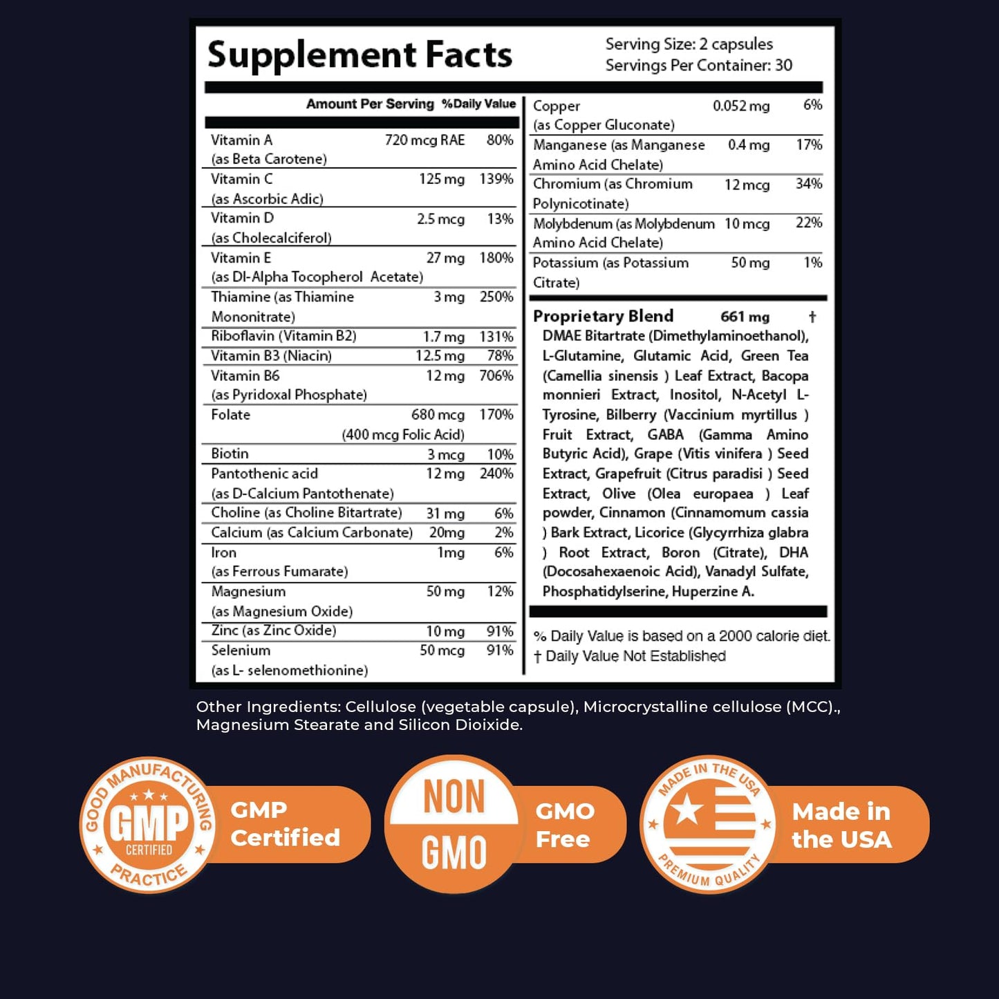 Nature’s NutriWave Memory Lift Capsules – Natural Daily Supplement with Vitamins A, C, D, E, B-Complex, Biotin & Choline – Made in USA, GMP-Certified, Non-GMO, Vegetarian – 60 Caps, 1 Month Supply Nature’s NutriWaveBuy Supplements Australia