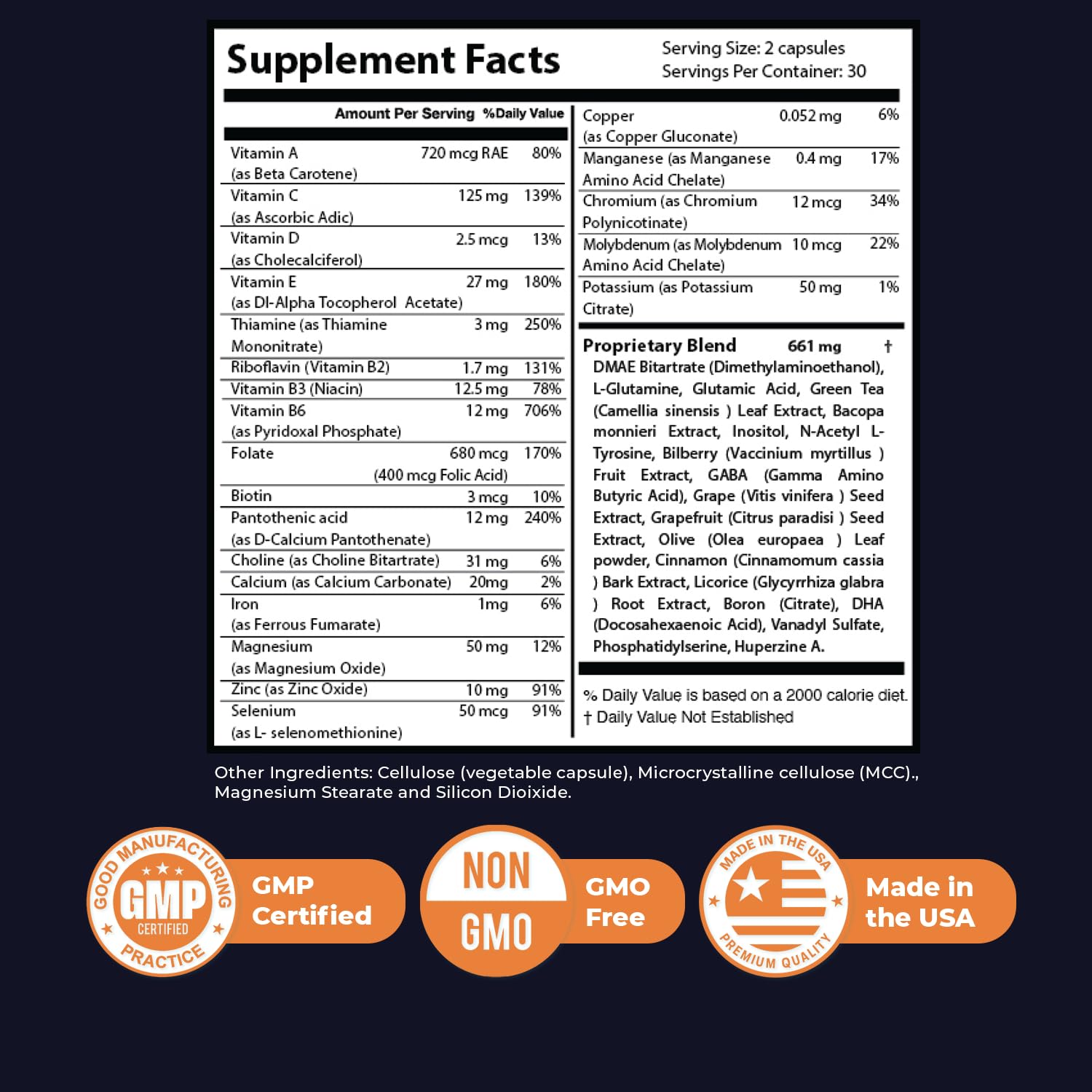 Nature’s NutriWave Memory Lift Capsules – Natural Daily Supplement with Vitamins A, C, D, E, B-Complex, Biotin & Choline – Made in USA, GMP-Certified, Non-GMO, Vegetarian – 60 Caps, 1 Month Supply Nature’s NutriWaveBuy Supplements Australia