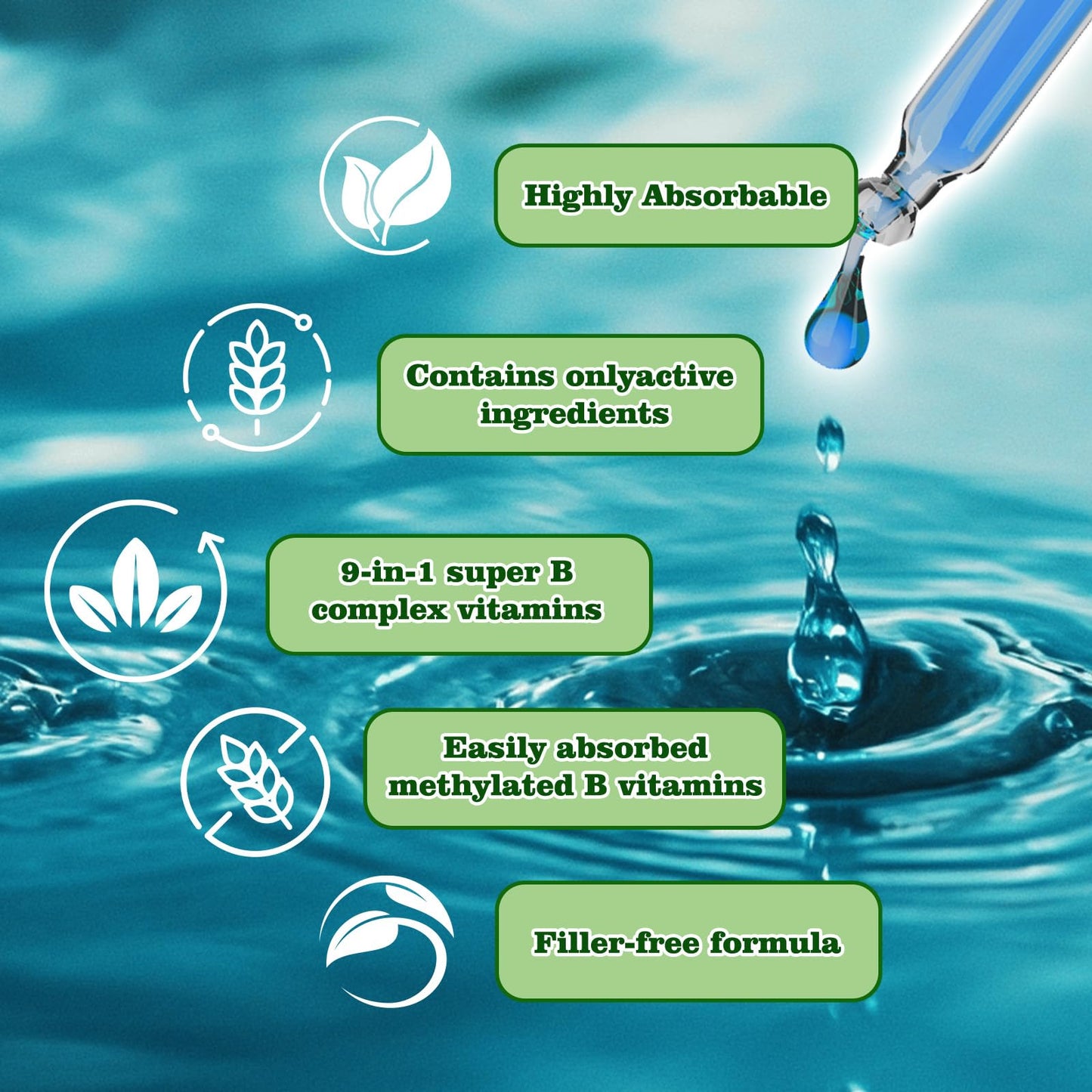 Methylated B Complex Liquid Drop Complete 9-in-1 Methyl B Vitamins w. B12 Methylfolate Inositol Choline TMG Vitamin C E, Super B-Complex Methylated for MTHFR Support, Energy Mood Nerve & Brain Health1 Vita PLynxeraBuy Supplements Australia