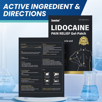Sumifun 4% Lidocaine Patches,Maximum Strength Pain Relieving Patch Back, Shoulder, Joints, Knee Pain Relief and Muscle Soreness - 8 Hour Pain Relief (21 Count(Pack of 1)) SumifunBuy Supplements Australia