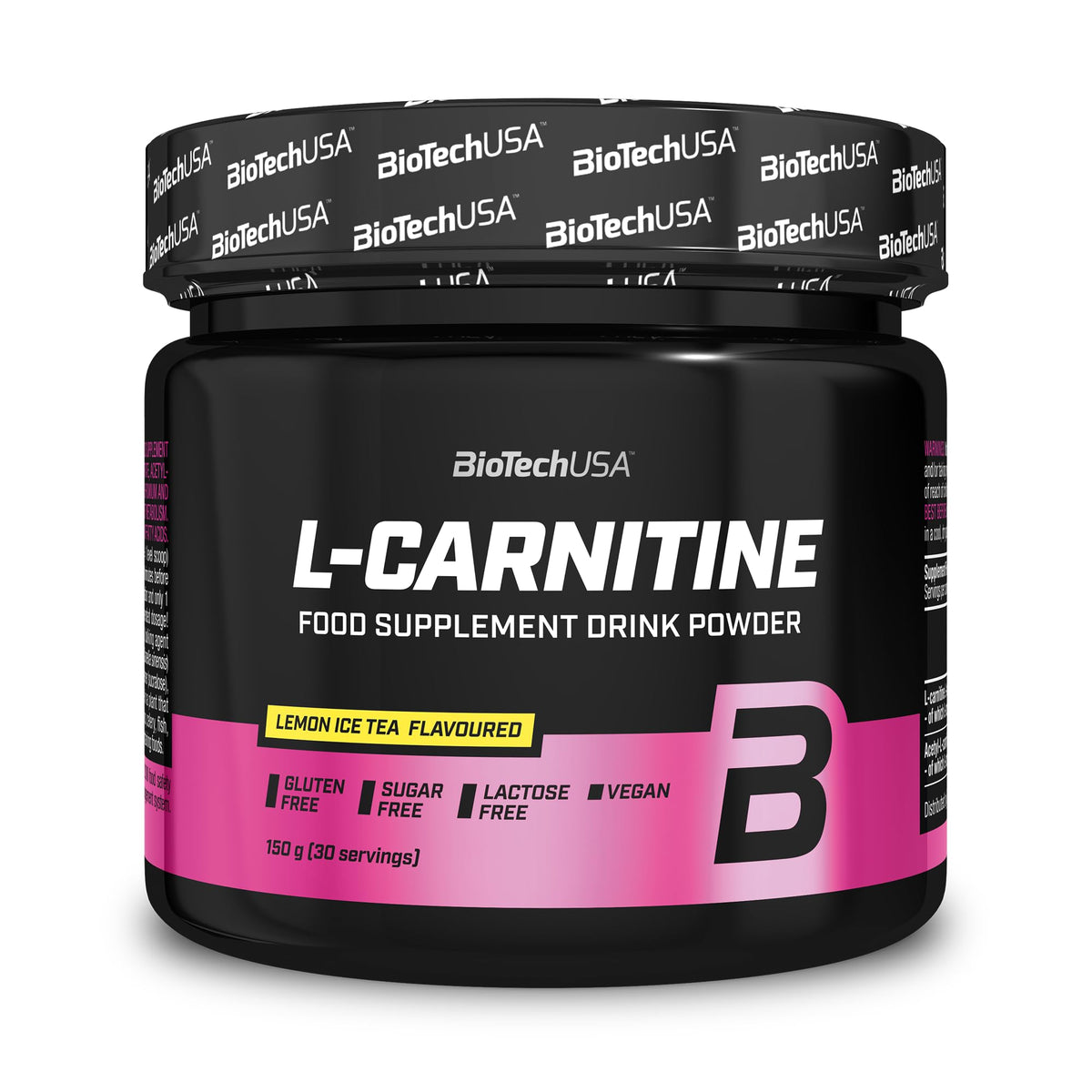 BioTechUSA L-Carnitine Drink Powder, L-Carnitine Formula from 2 Sources | L-Carnitine L-Tartrate & Acetyl-L-Carnitine | With Zinc & Chrome | Sugar, Lactose & Gluten Free | 150 g, Ice Tea Lemon