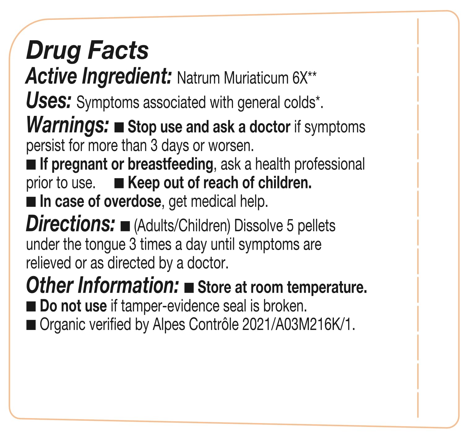 OLLOIS Natrum Muriaticum 6X, Cell Salt #9, Lactose-Free, Organic & Vegan, Kosher Certified OLLOÏSBuy Supplements Australia