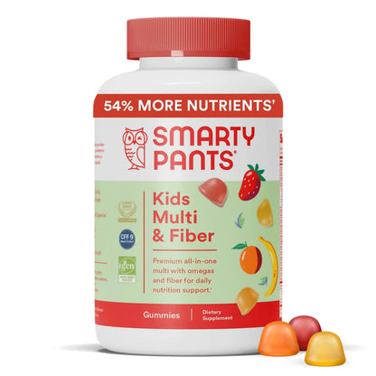 SmartyPants Organic Kids Multivitamin Gummies: Probiotics, Omega 3 (ALA) & Kids Multivitamin Gummies and Fiber Supplement: Omega 3 Fish Oil (EPA/DHA), Vitamin D3, C, Vitamin B12 SmartyPantsBuy Supplements Australia