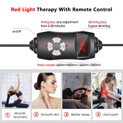 RUISQM Red Light Therapy Lamp, Infrared Light Therapy with Stand - 660nm Redlight & 850nm RUISQMBuy Supplements Australia