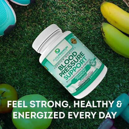 PurePremium Blood Pressure Support Supplement with Hawthorn, Hibiscus & Garlic PurePremium SupplementsBuy Supplements Australia