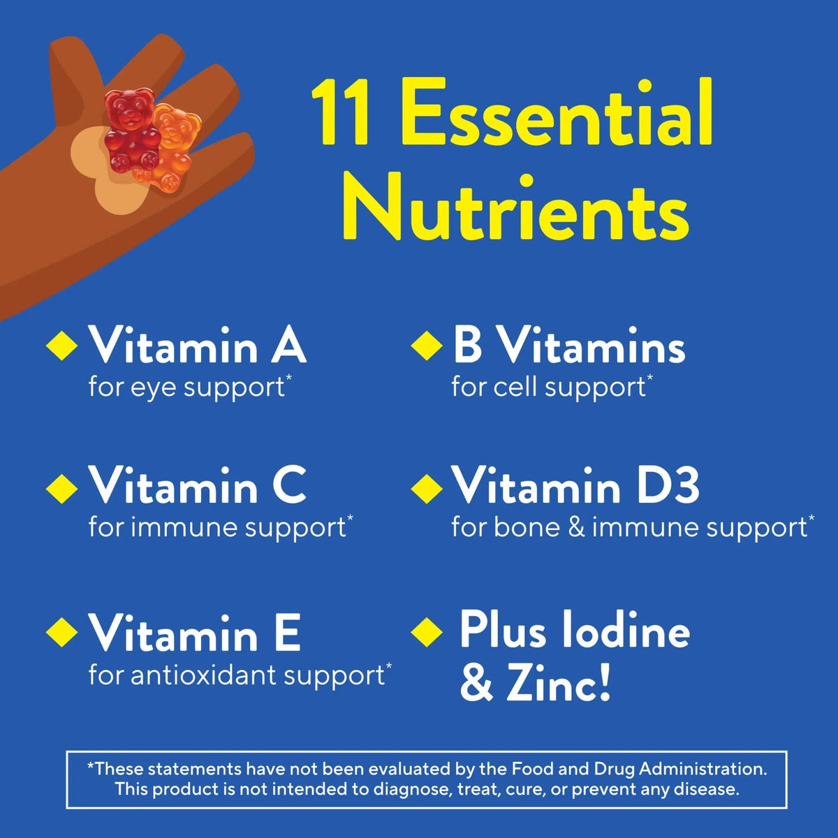 L’il Critters Gummy Vites Daily Gummy Multivitamin for Kids, Vitamin C, D3 for Immune Support Cherry, Strawberry, Orange Lil CrittersBuy Supplements Australia