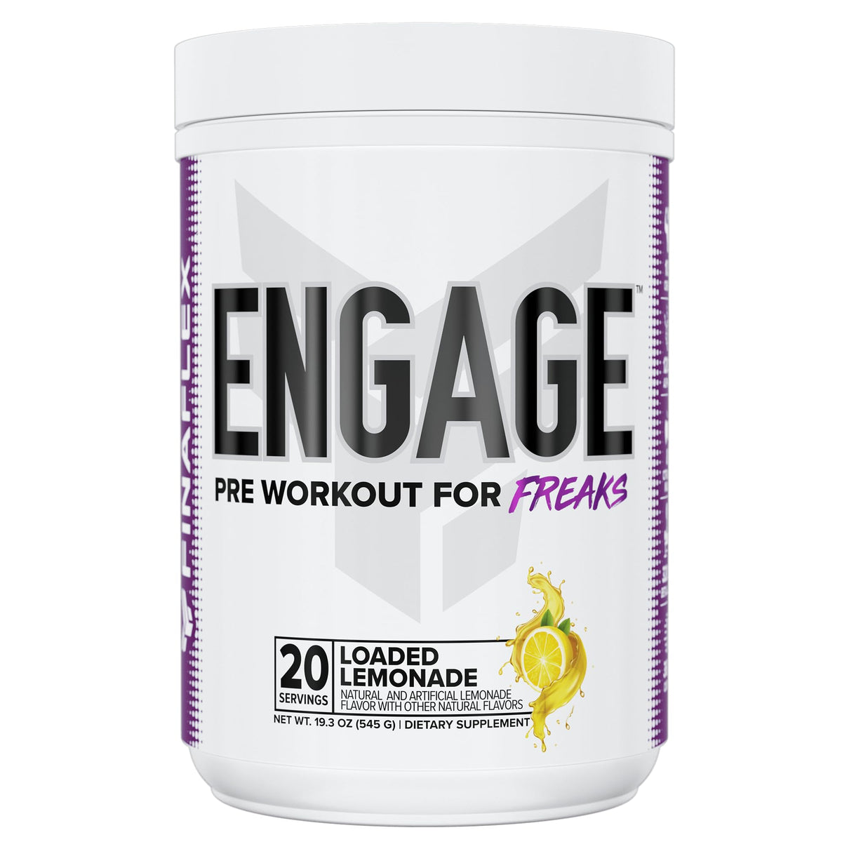 FINAFLEX Engage Pre Workout, Loaded Lemon - Train Harder, Longer & Stronger