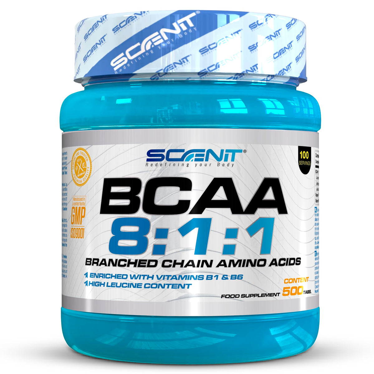 BCAA Ultra Tablets - 500 Tablets with High Dose - With Vitamin B1 and B6 - Leucine, L-Isoleucine, L-Valine - Branched Chain Essential Amino Acids (500 Tablets)
