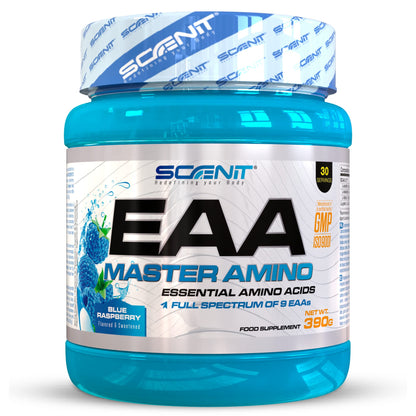 EAAs Powder - EAA - EAAs - EAA Powder - 390 g - EAA Master Amino - EAA 9 Amino Acids - EAA Powder 9 - Essential Amino Acid Powder (Blue Raspberry)