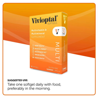 Vivioptal Multi, 30 Softgels, Multivitamin & Multimineral, Gluten Free, German Formula Vivioptal VitaminsBuy Supplements Australia