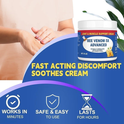 JOYFULART Zealand Bee Venom Serum Gel, Professional for Joint, Muscle, Bone Cream, 24h Fast Release, Soothing Powerful for Back, Neck, Hand, Foot, Knee, Muscle, Shoulder, Hip, Nerve JOYFULARTBuy Supplements Australia