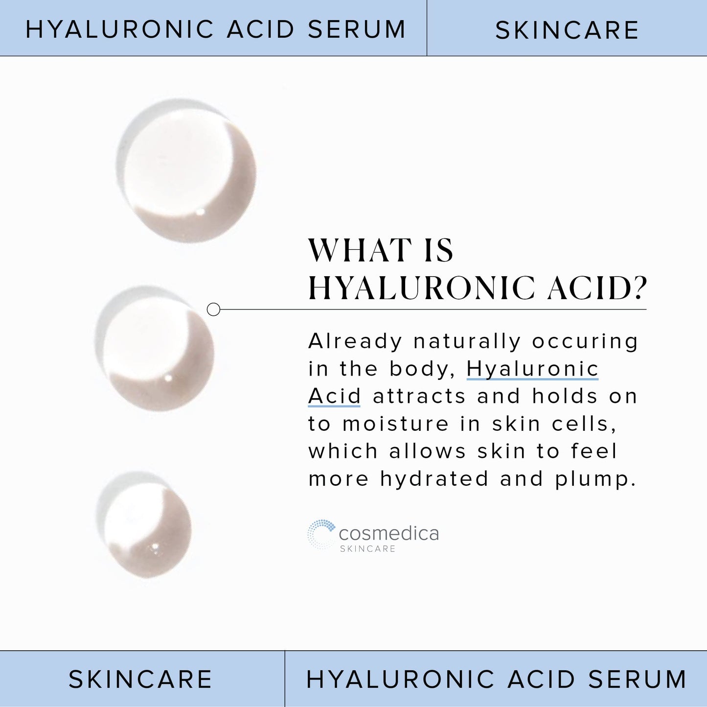 Hyaluronic Acid Serum for Skin 100% Pure Anti Aging Serum Intense Hydration Cosmedica SkincareBuy Supplements Australia