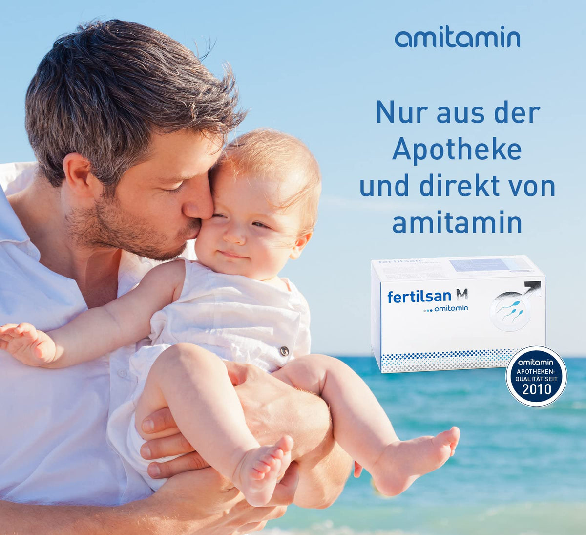 amitamin© Fertilsan M | Baby Planning + Desire for Men | Since 2010 | 90 Kapseln | Zink, Selen, L-Arginin, Folsäure, Q10, L-Carnitin uvm. | vegan | Apothekenqualität | deutsche Herstellung