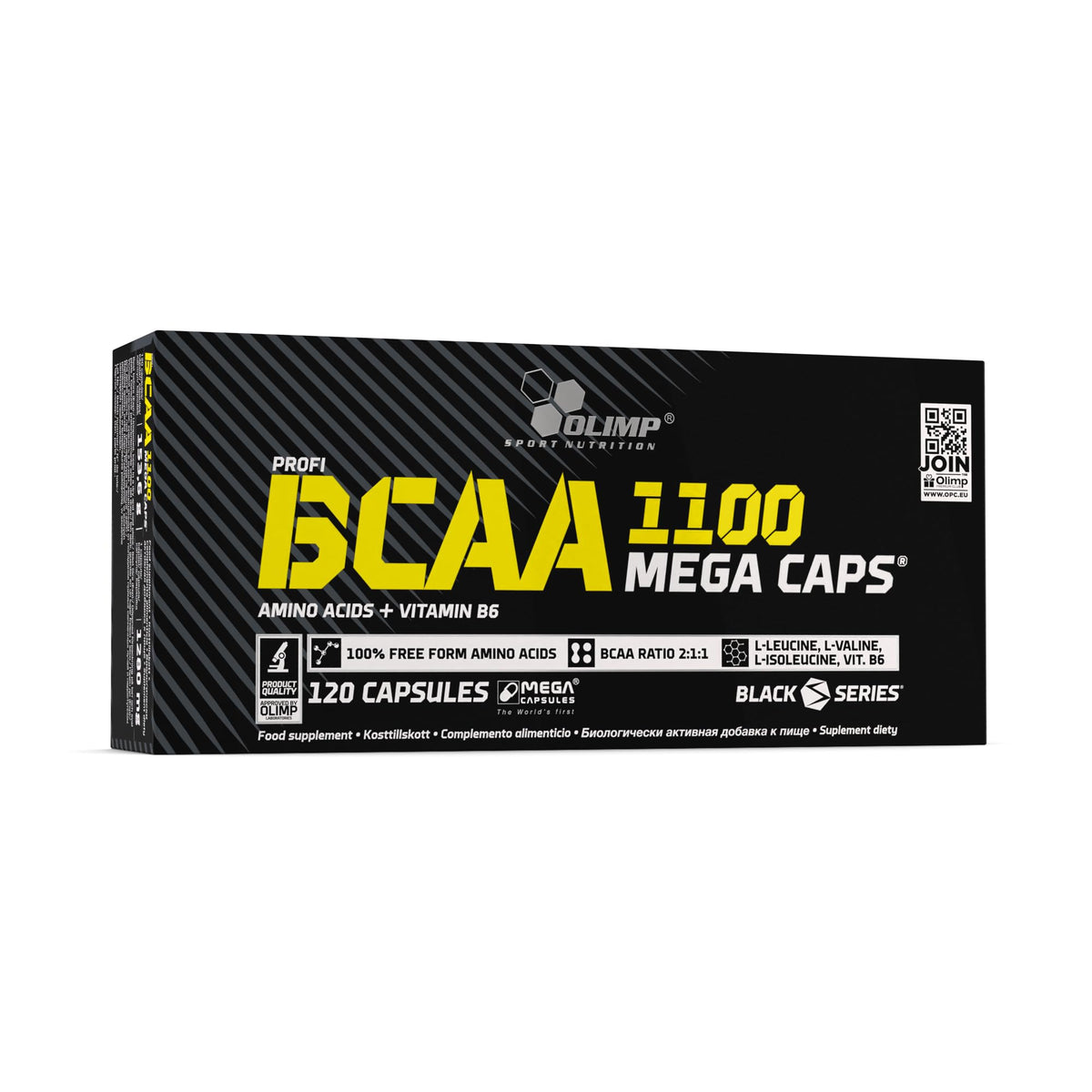 Olimp BCAA Mega Caps Amino Acid 1100 mg / Capsule, 2 x 120 Capsules