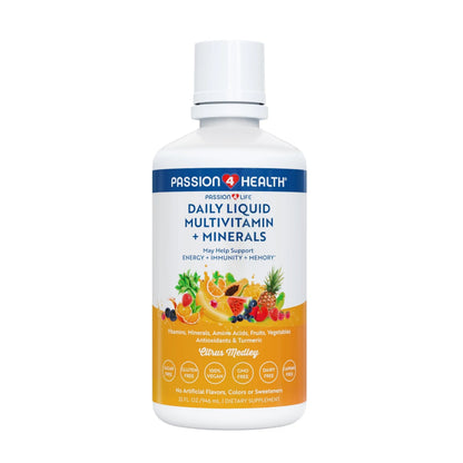 Passion 4 Life Mega Liquid Multivitamins, Trace Minerals, Amino Acids, Turmeric for Adults, Men, Women, Teens, Kids Passion 4 LifeBuy Supplements Australia