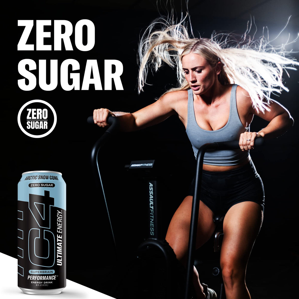 C4 Ultimate Sugar Free Energy Drink 16oz (Pack of 24) | Arctic Snow Cone | Pre Workout Performance Drink with No Artificial Colors or Dyes